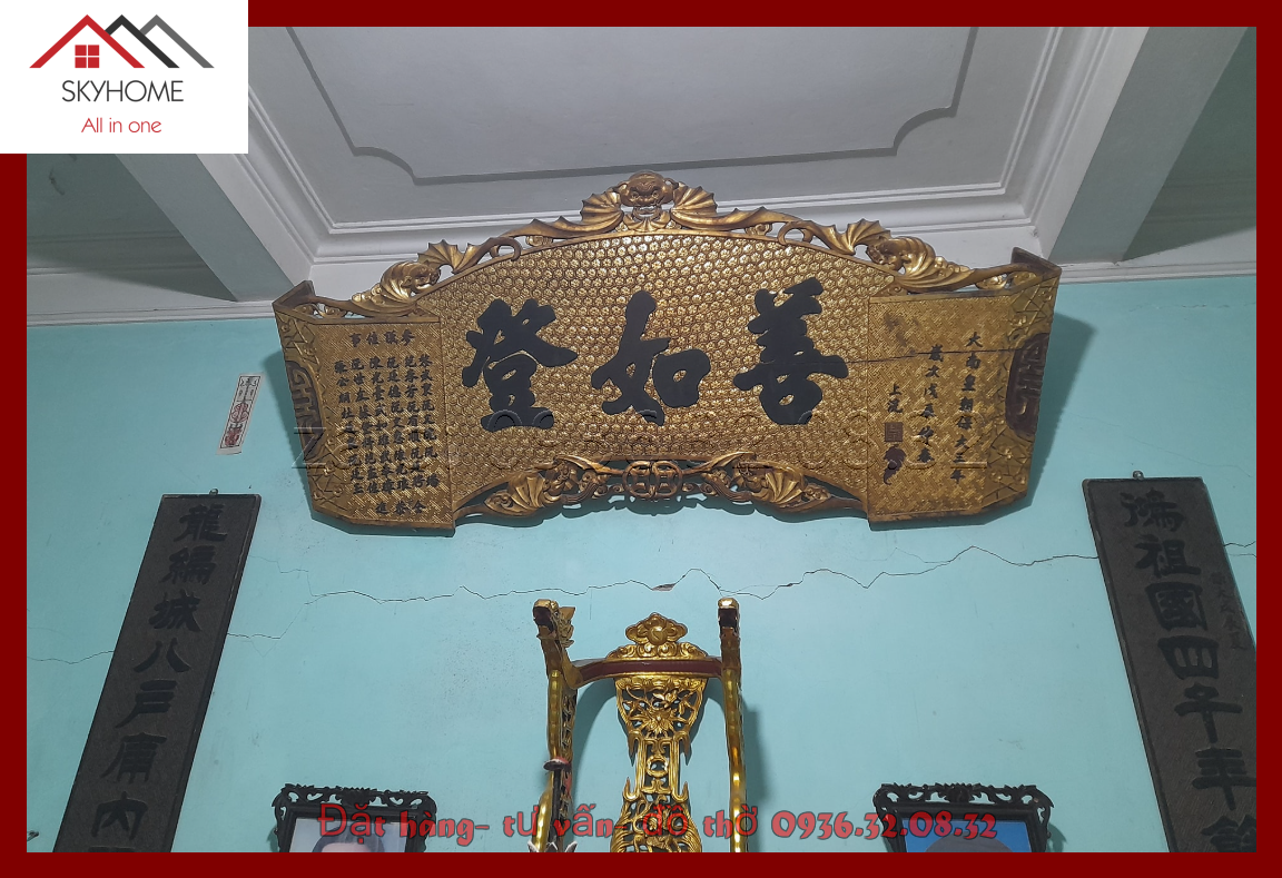 Hoành phi gỗ thờ chữ 